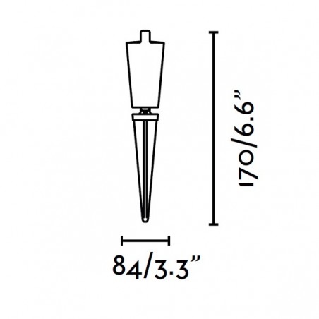 Aplique con Piqueta exterior LED TONI (8W)