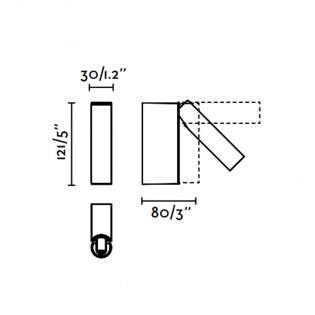 Aplique de pared lector LED Cronos (4W)