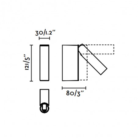 Aplique de pared lector LED Cronos (4W)