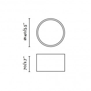 Plafón de techo LED Mizu (15W)