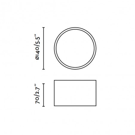 Plafón de techo LED Mizu (15W)