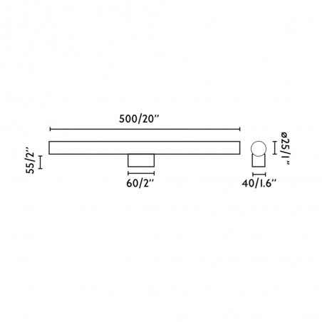 Aplique de pared LED para baños Calma (7W)