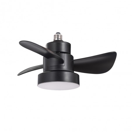 Ventilador LED rosca E27 Debu Negro CCT Dim (15W)