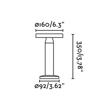 Lámpara de mesa portátil recargable LED Cairo (2W)