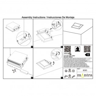Plafón de techo empotrable LED Blue Sky (16W)
