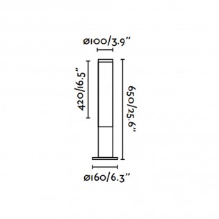 Baliza de exterior LED Tura (20W)