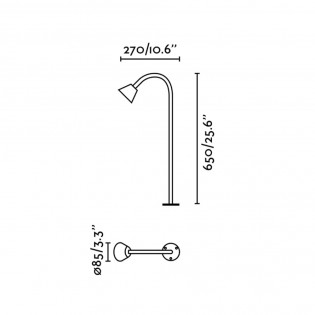 Baliza de exterior LED Lily 65 24V. (3W)