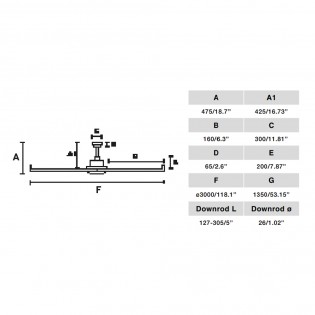 Ventilador de techo Rotterdam 30