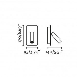 Aplique de pared lector LED con USB Suau (4.5W)