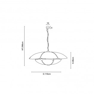 Lámpara de techo Coquillage XL (5 luces)