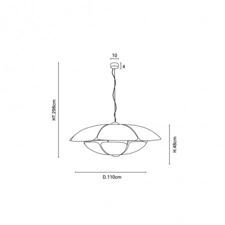 Lámpara de techo Coquillage XL (5 luces)