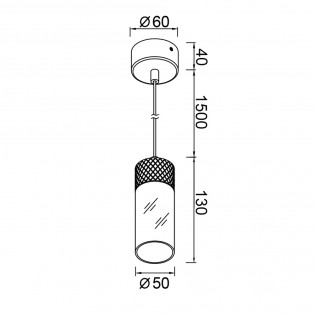 Lámpara de techo LED Gruissan Cristal (5W)