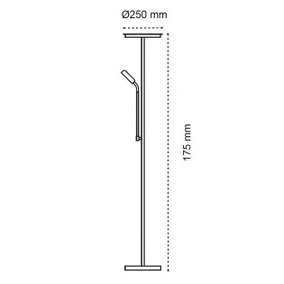 Lámpara de pie LED Denzel CCT Dim (30W+6W)