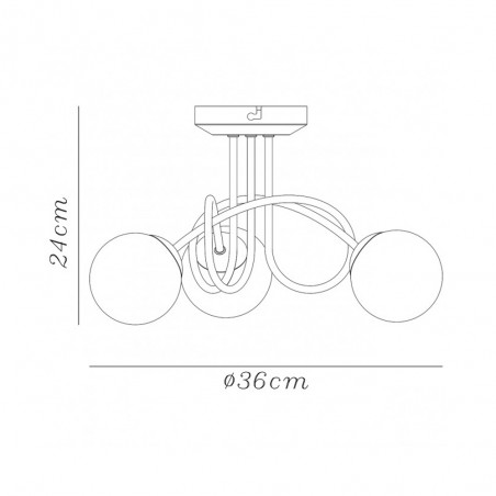 Plafón de techo Migos (3 Luces)