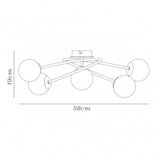 Plafón de techo Migos (5 Luces)