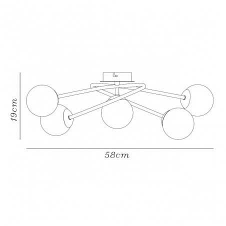 Plafón de techo Migos (5 Luces)