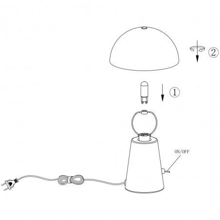 Lámpara de mesa Kent