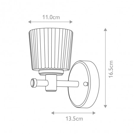 Aplique de pared para baños Binsted