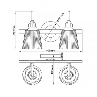 Aplique de pared para baños Addison (2 luces)