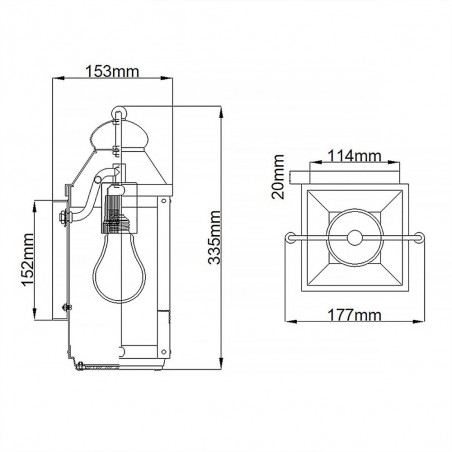 Aplique de pared de exterior Anchorage