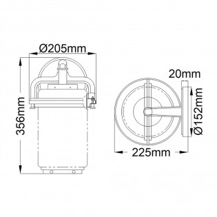 Aplique de pared de exterior Andover