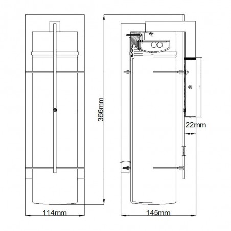 Aplique de pared LED para exterior Eames (10W)