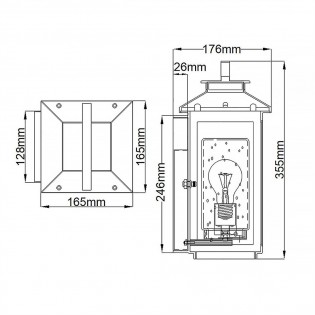 Aplique de pared de exterior Atwater