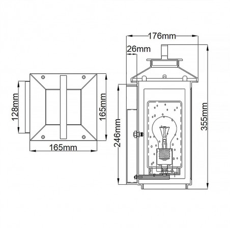 Aplique de pared de exterior Atwater