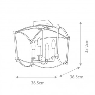 Plafón de techo Thayer (4 luces)