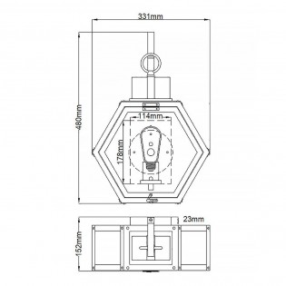 Aplique de pared de exterior Heath M