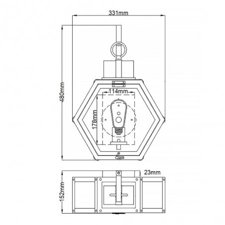 Aplique de pared de exterior Heath M