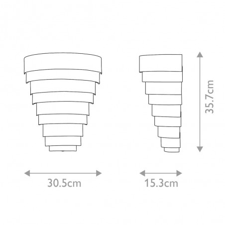 Aplique de pared LED Echelon (12W)