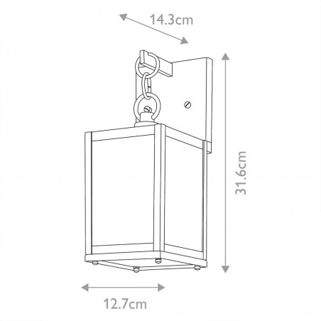 Aplique de pared de exterior Lahden