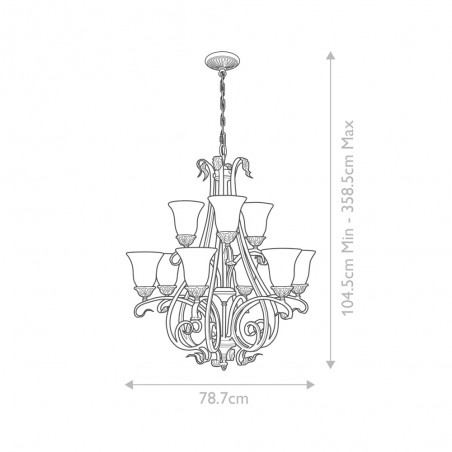 Lámpara de araña Sonoma Valley (9 luces)