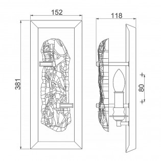 Aplique de pared Katerina