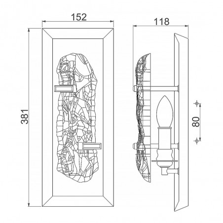 Aplique de pared Katerina