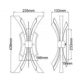 Aplique de pared Vida (2 luces)