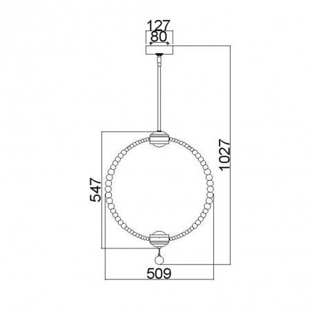 Lámpara colgante LED Oberlin M (2x8W)