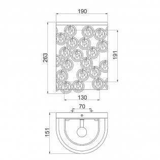Aplique de pared Lexi