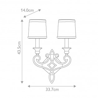 Aplique de pared Justine B (2 luces)