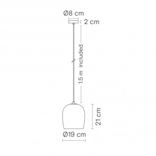 Lámpara colgante Bruma