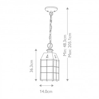 Lámpara colgante de exterior Nantucket