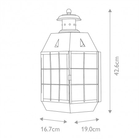 Aplique de pared de exterior Nantucket L