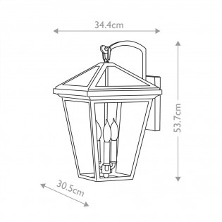 Aplique de pared de exterior Alford Place (3 luces)