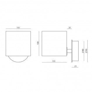 Aplique de pared Cubic