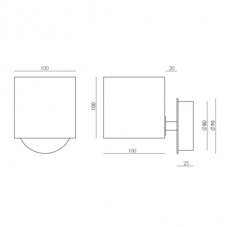 Aplique de pared Cubic