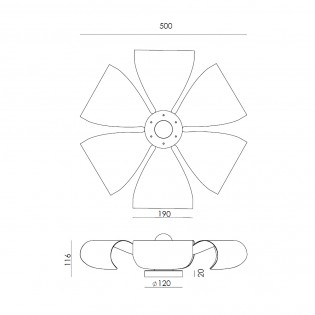 Aplique de pared Rita 50