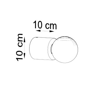 Aplique de pared Lion cemento