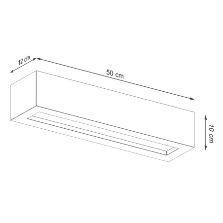 Aplique de pared Zoriza 50 cemento