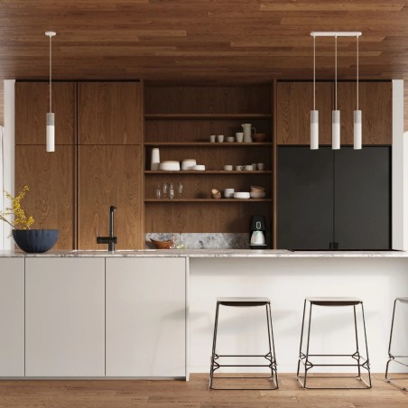 Lámpara colgante Nivoto blanco, 3 luces